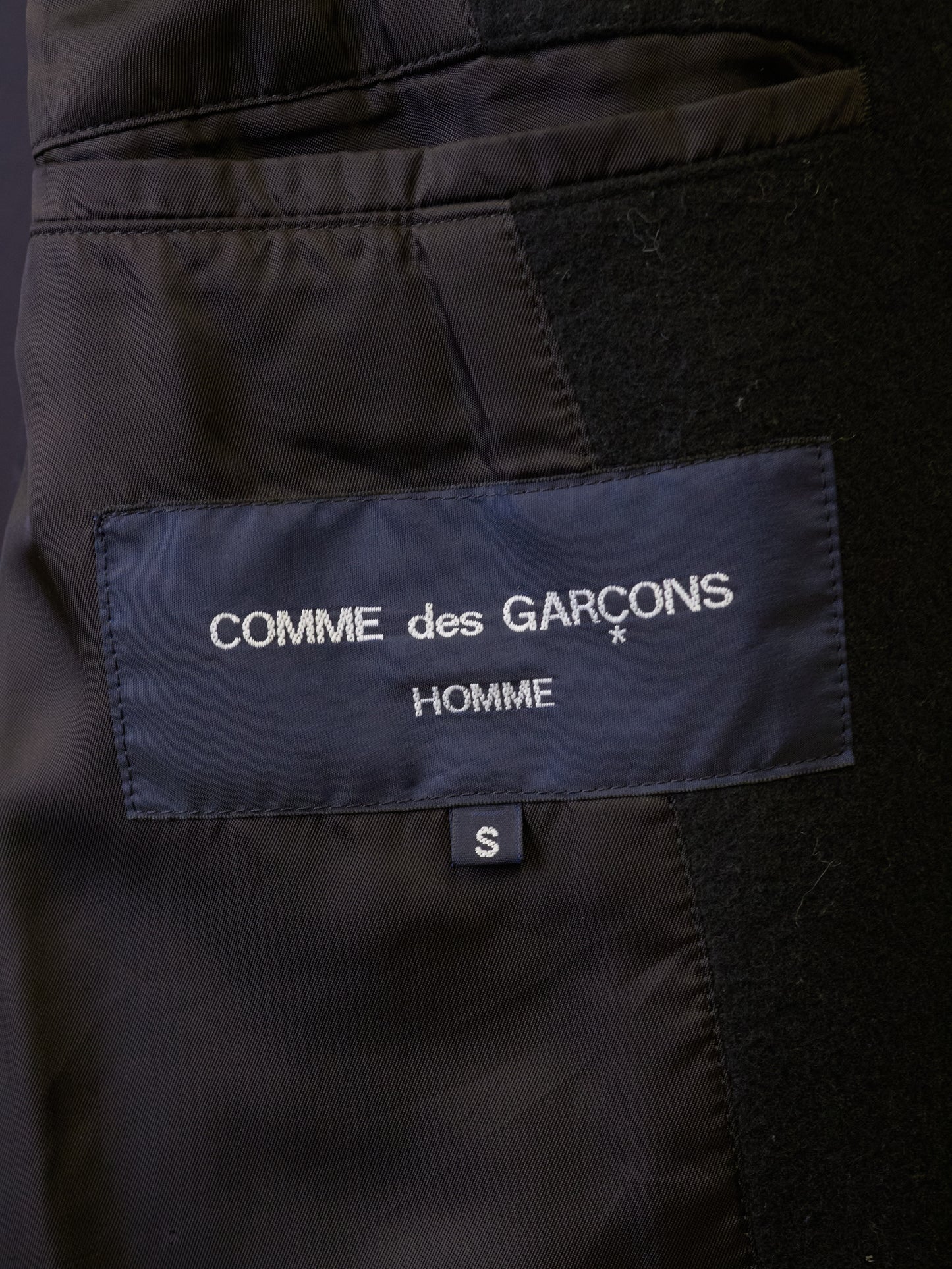 COMME des GARÇONS HOMME AW13 Classic Tailored Black Wool Coat