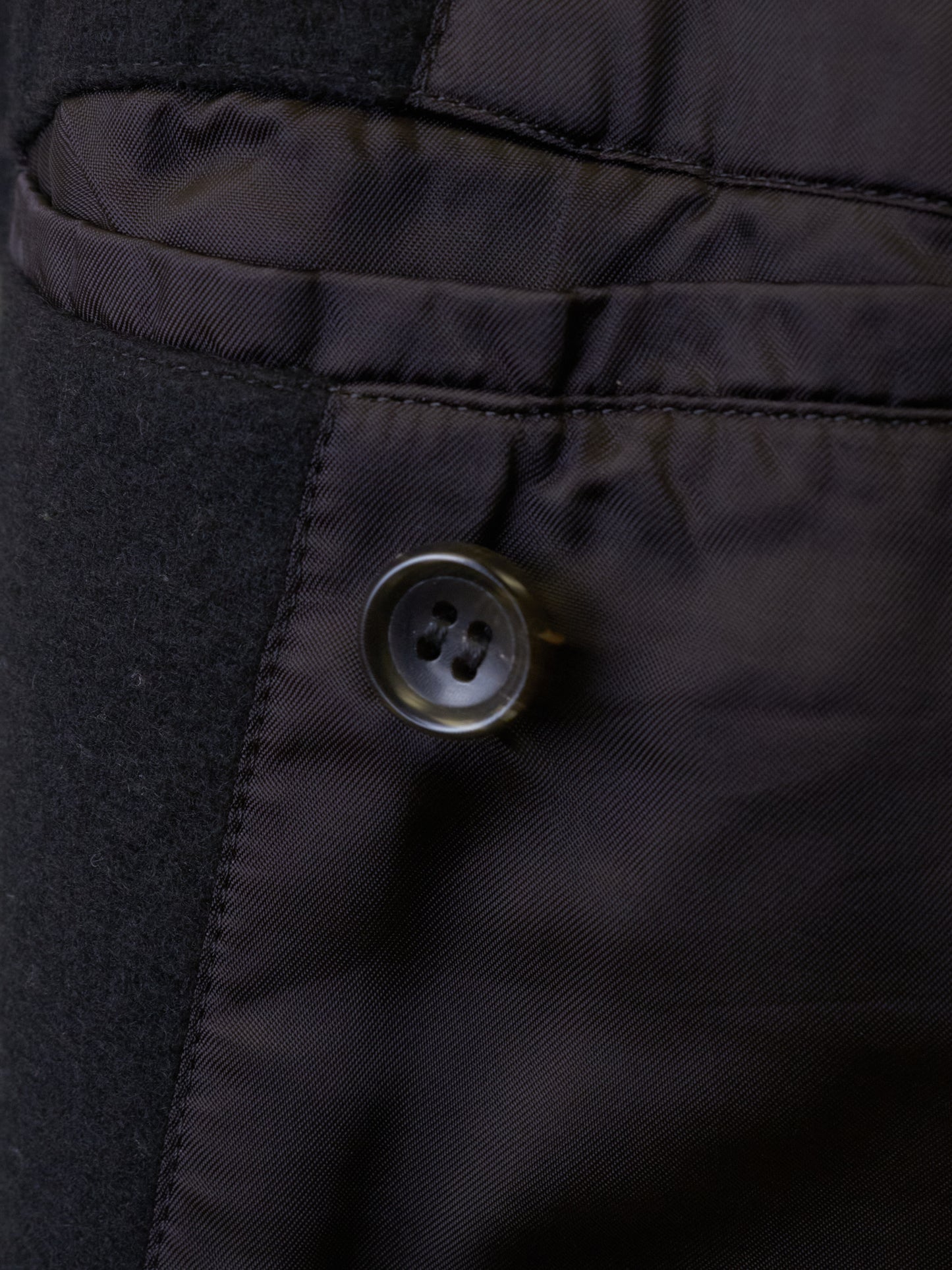 COMME des GARÇONS HOMME AW13 Classic Tailored Black Wool Coat