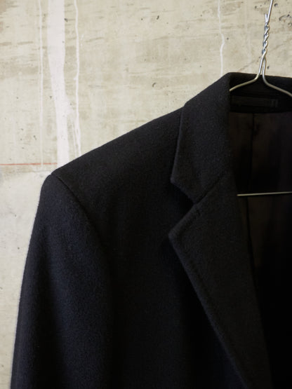 COMME des GARÇONS HOMME AW13 Classic Tailored Black Wool Coat
