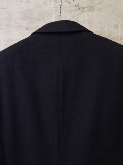 COMME des GARÇONS HOMME AW13 Classic Tailored Black Wool Coat
