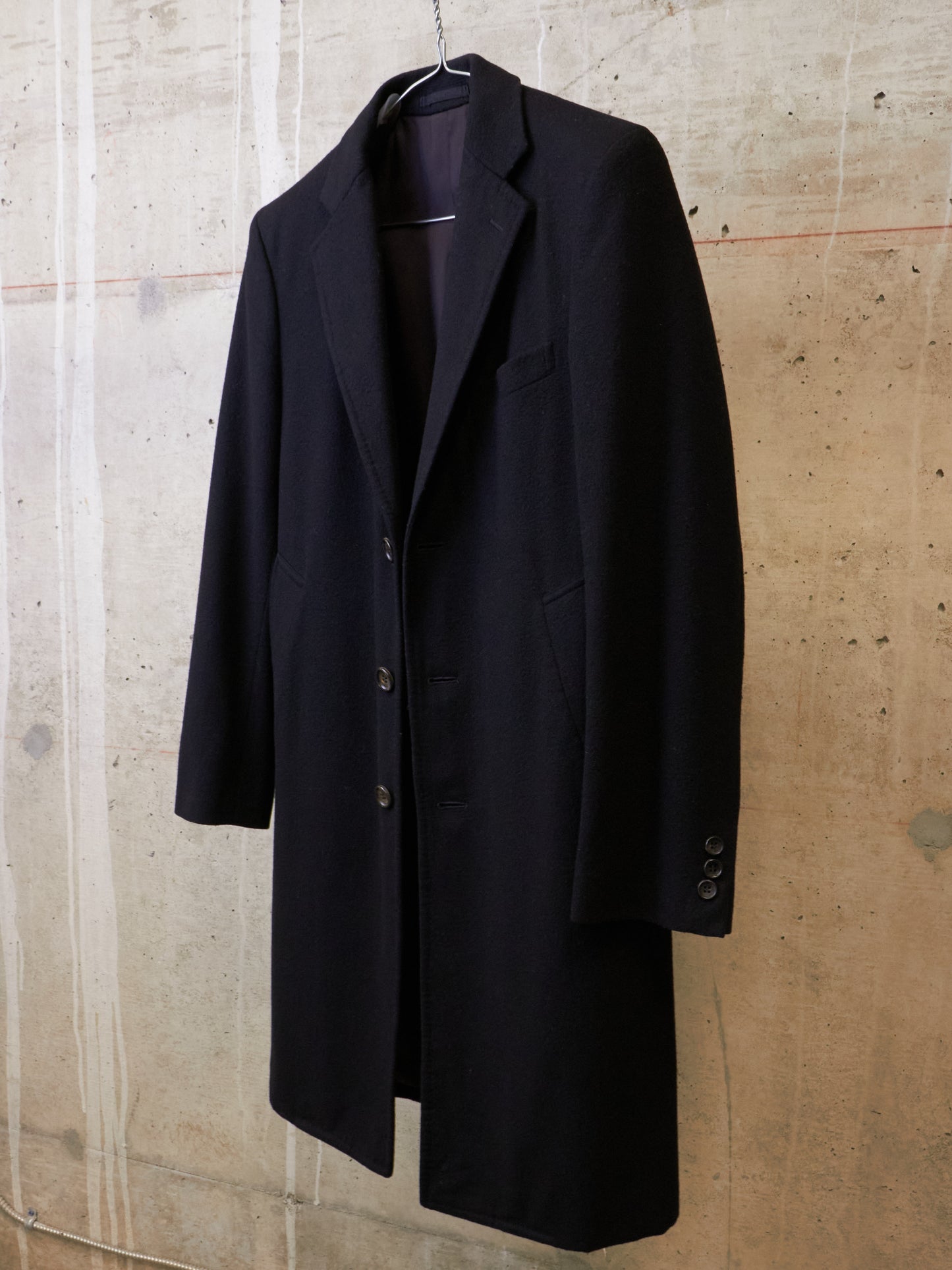 COMME des GARÇONS HOMME AW13 Classic Tailored Black Wool Coat