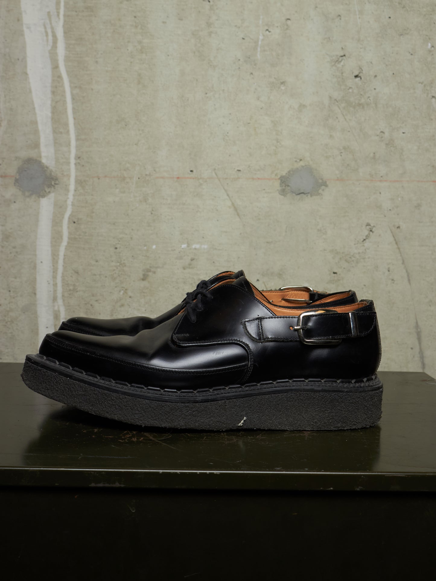 COMME des GARÇONS HOMME PLUS x George Cox AW17 Pointy Toe Crepe Derbies