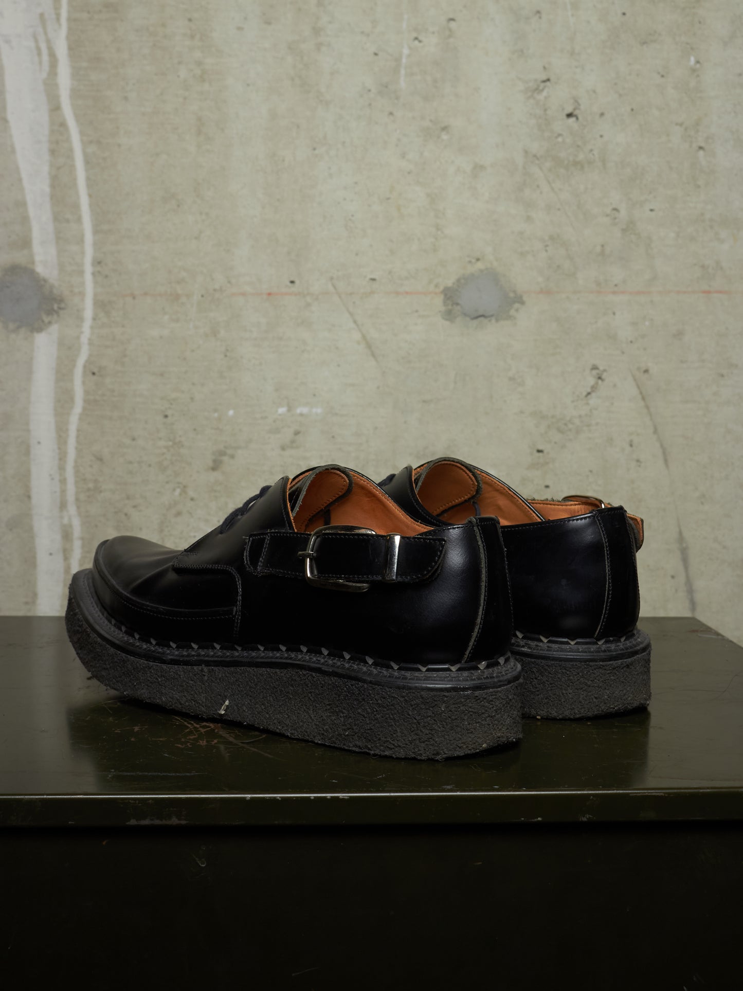 COMME des GARÇONS HOMME PLUS x George Cox AW17 Pointy Toe Crepe Derbies
