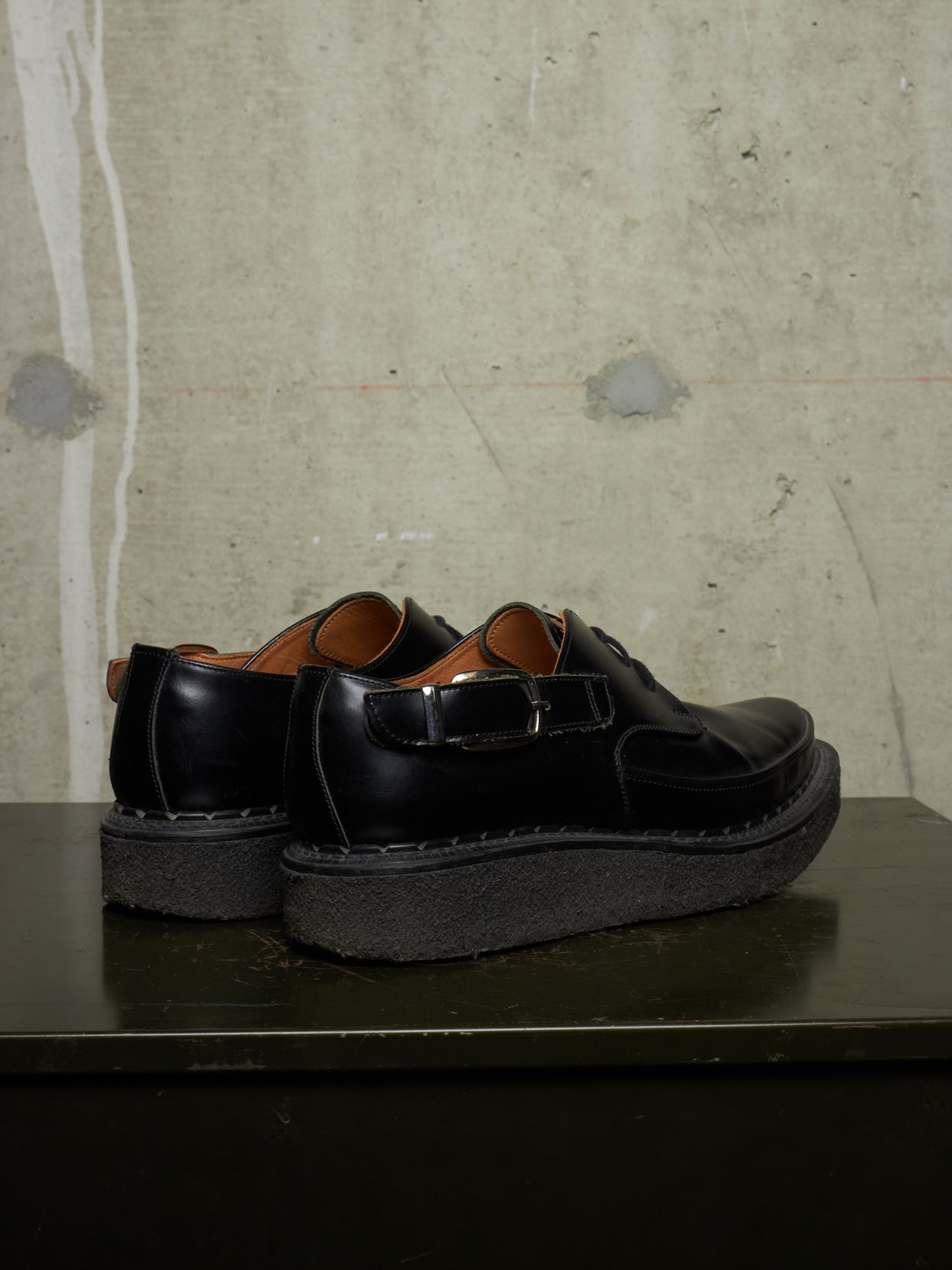 COMME des GARÇONS HOMME PLUS x George Cox AW17 Pointy Toe Crepe Derbies