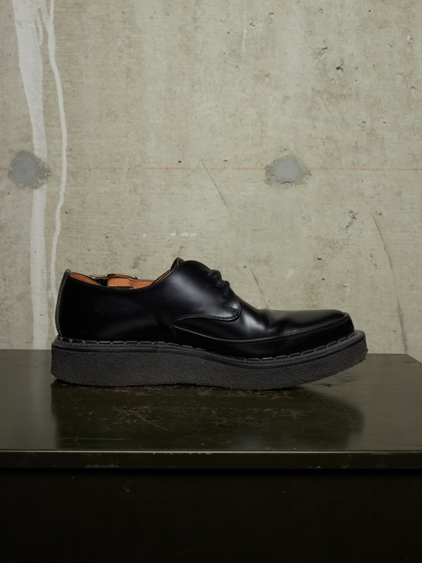 COMME des GARÇONS HOMME PLUS x George Cox AW17 Pointy Toe Crepe Derbies