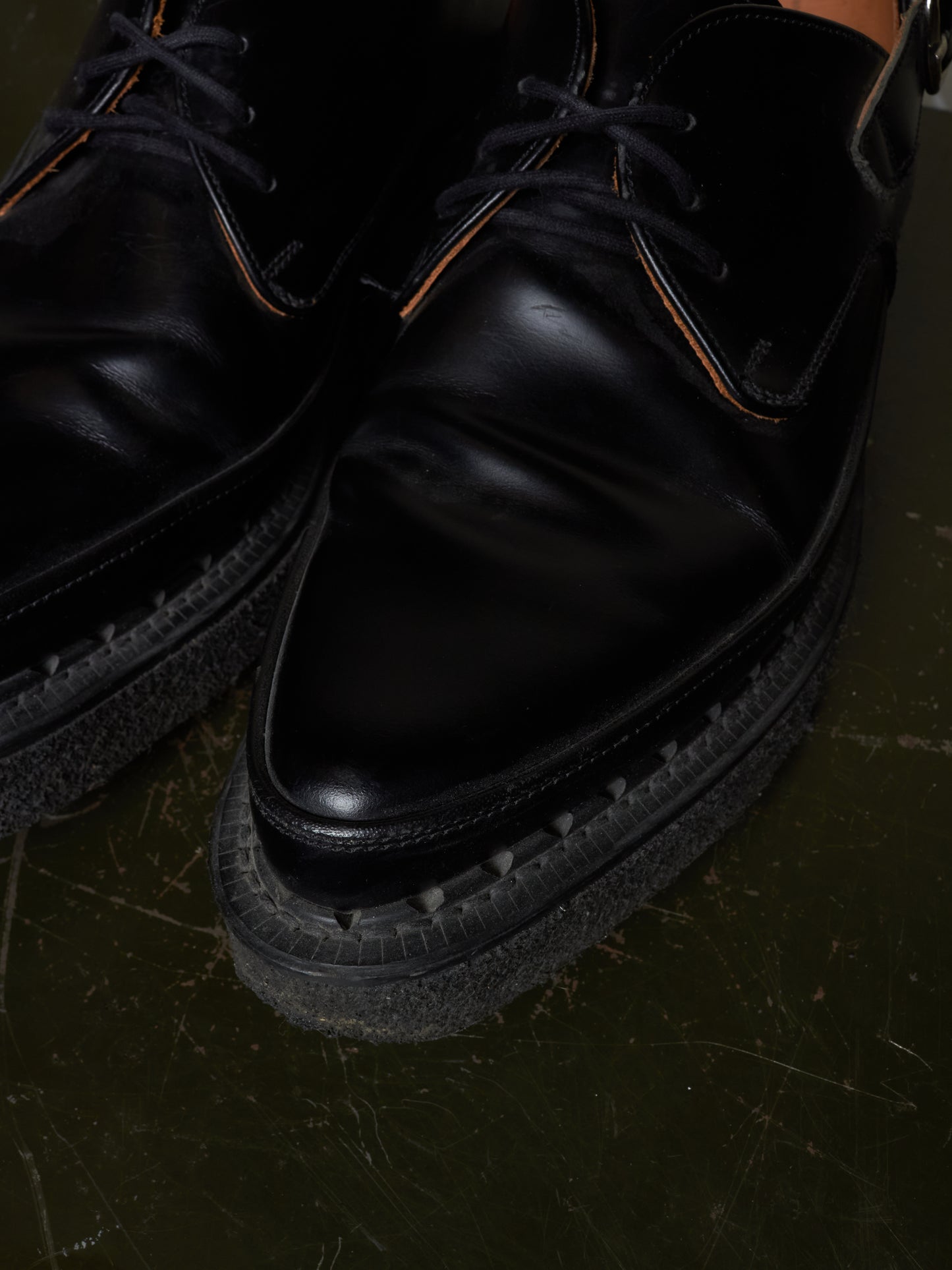 COMME des GARÇONS HOMME PLUS x George Cox AW17 Pointy Toe Crepe Derbies