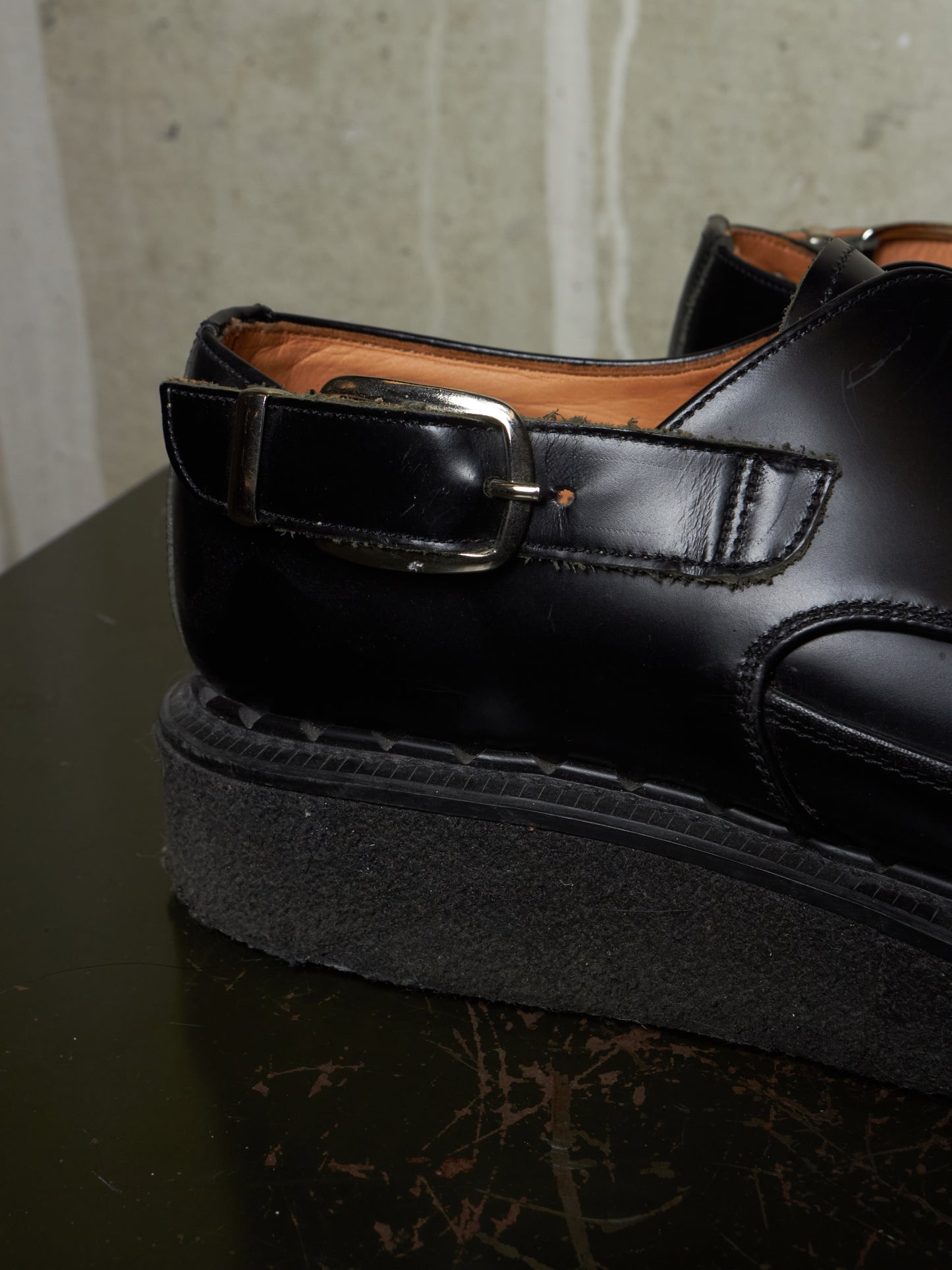 COMME des GARÇONS HOMME PLUS x George Cox AW17 Pointy Toe Crepe Derbies