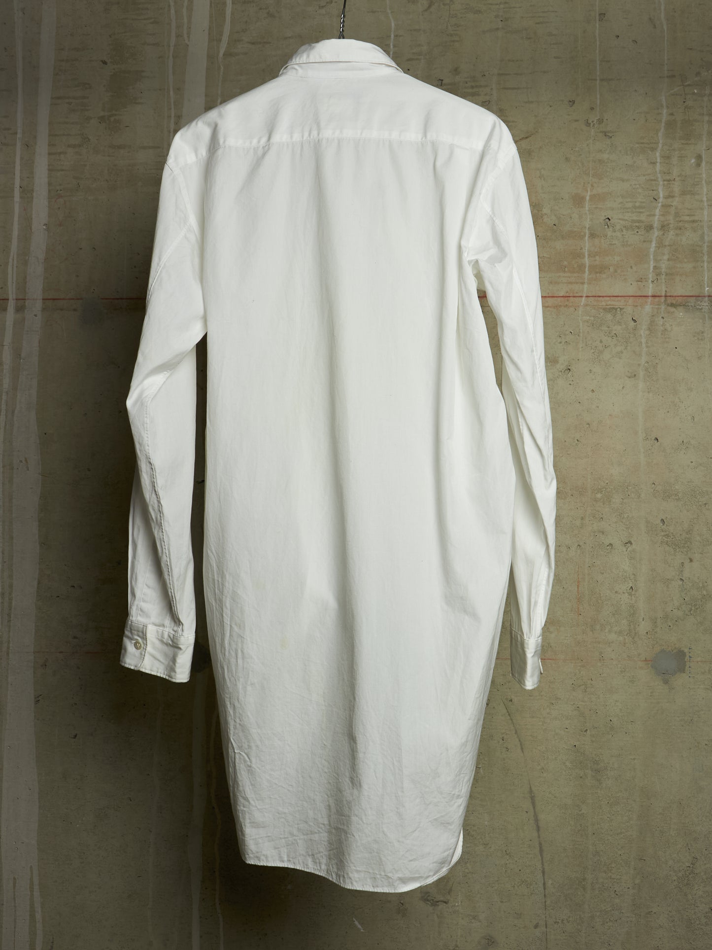 COMME des GARÇONS HOMME PLUS SS19 Asymmetric White Ruffled Gathered Shirt
