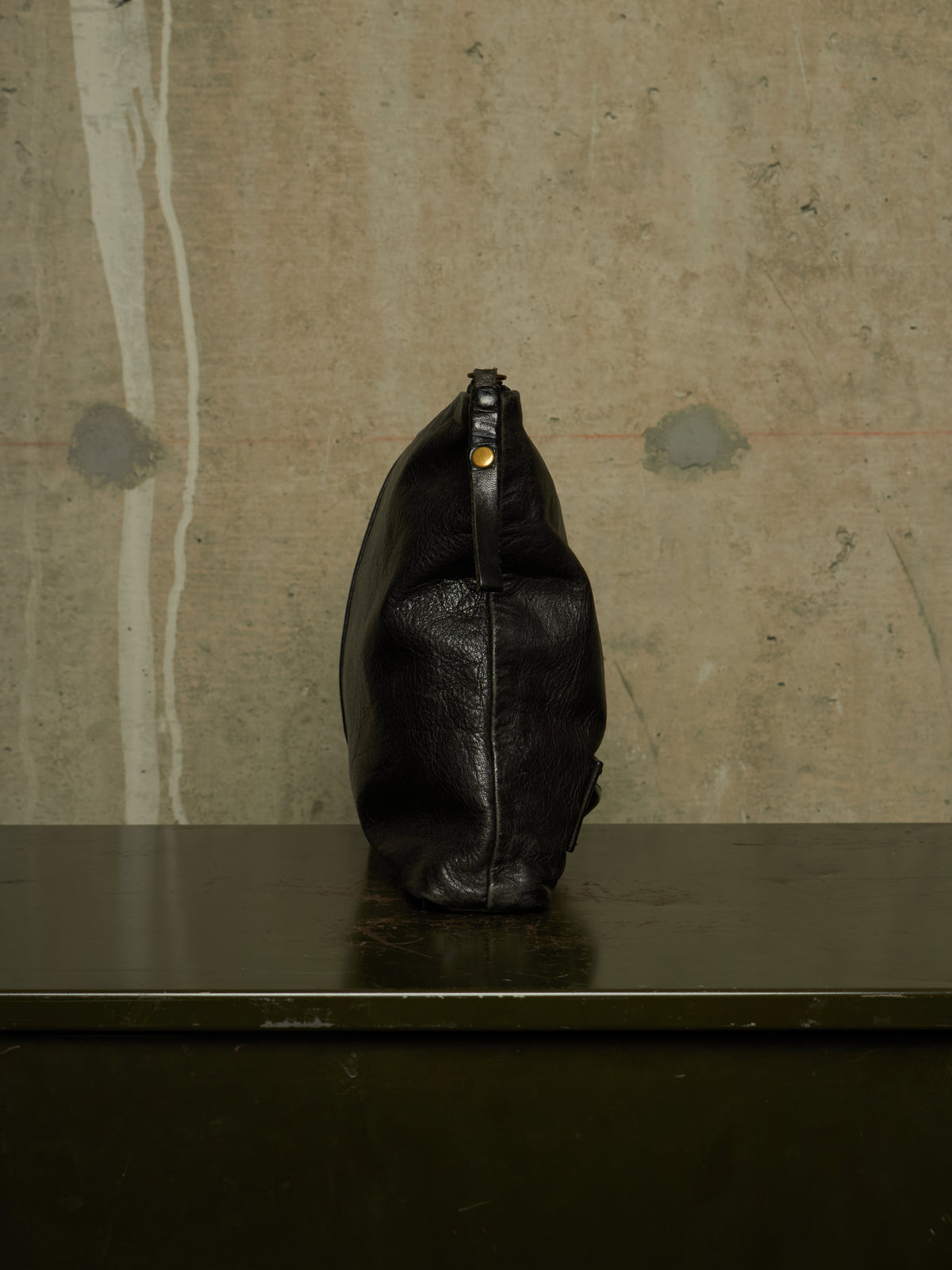 cornelian taurus by daisuke iwanaga 00s Black Cow Leather Zip Clutch Bag