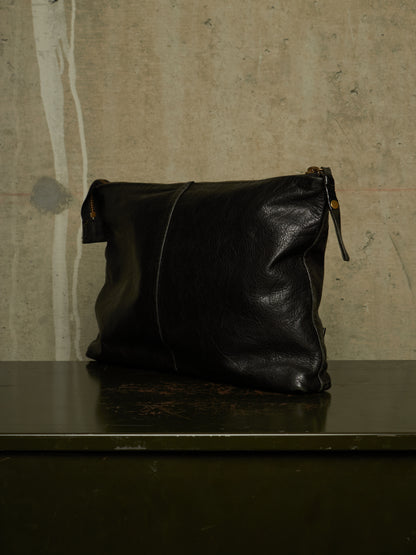 cornelian taurus by daisuke iwanaga 00s Black Cow Leather Zip Clutch Bag