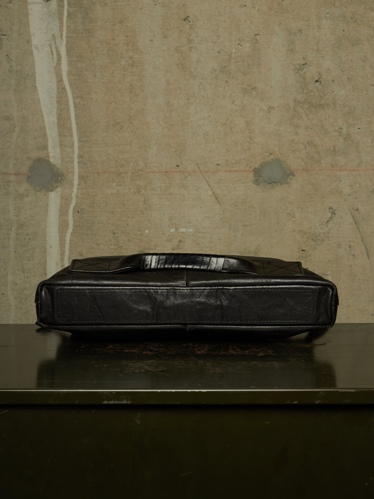 cornelian taurus by daisuke iwanaga 00s Black Cow Leather Zip Clutch Bag