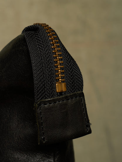 cornelian taurus by daisuke iwanaga 00s Black Cow Leather Zip Clutch Bag