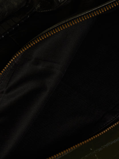 cornelian taurus by daisuke iwanaga 00s Black Cow Leather Zip Clutch Bag
