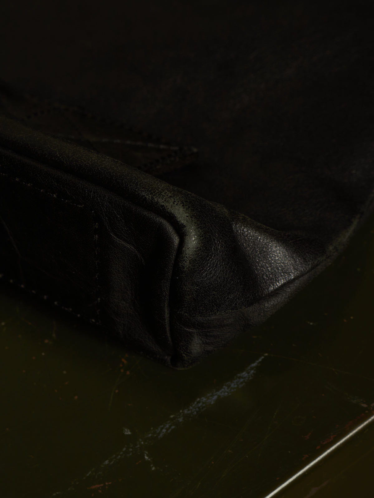 cornelian taurus by daisuke iwanaga 00s Black Cow Leather Zip Clutch Bag