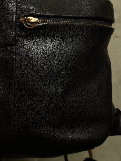 cornelian taurus by daisuke iwanaga 00s Black Goatskin Multi Zip Leather Backpack