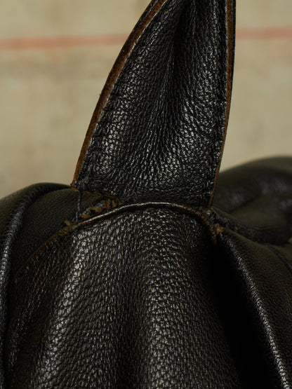 cornelian taurus by daisuke iwanaga 00s Black Goatskin Multi Zip Leather Backpack