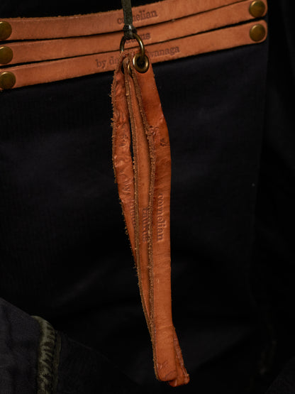 cornelian taurus by daisuke iwanaga 00s Black Goatskin Multi Zip Leather Backpack