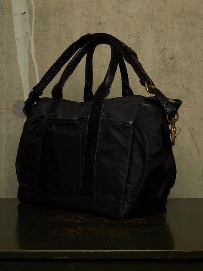 cornelian taurus by daisuke iwanaga SS22 'co22sstt020' Black Nylon Cow Leather Tool Tote Bag