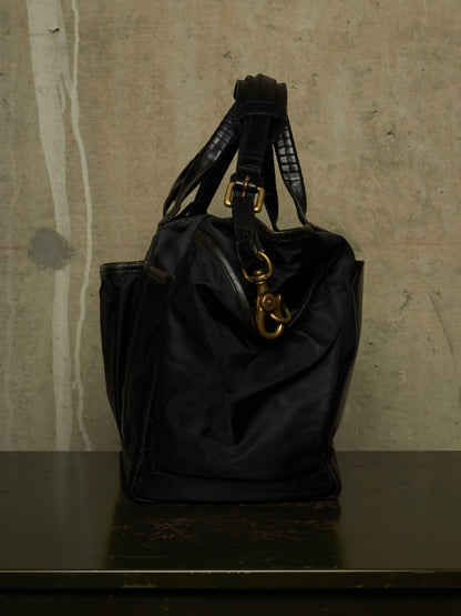 cornelian taurus by daisuke iwanaga SS22 'co22sstt020' Black Nylon Cow Leather Tool Tote Bag