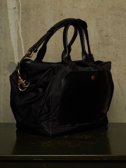 cornelian taurus by daisuke iwanaga SS22 'co22sstt020' Black Nylon Cow Leather Tool Tote Bag
