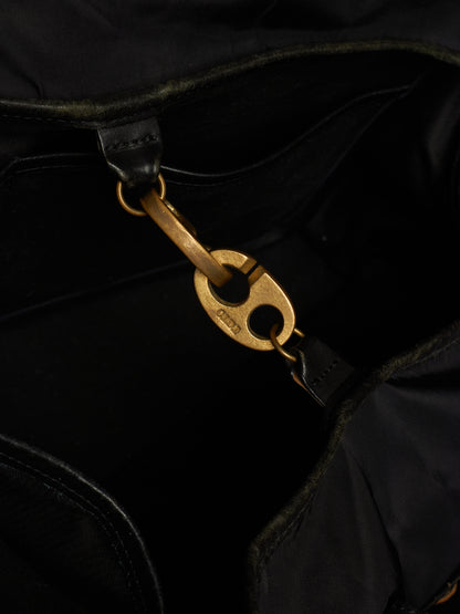 cornelian taurus by daisuke iwanaga SS22 'co22sstt020' Black Nylon Cow Leather Tool Tote Bag