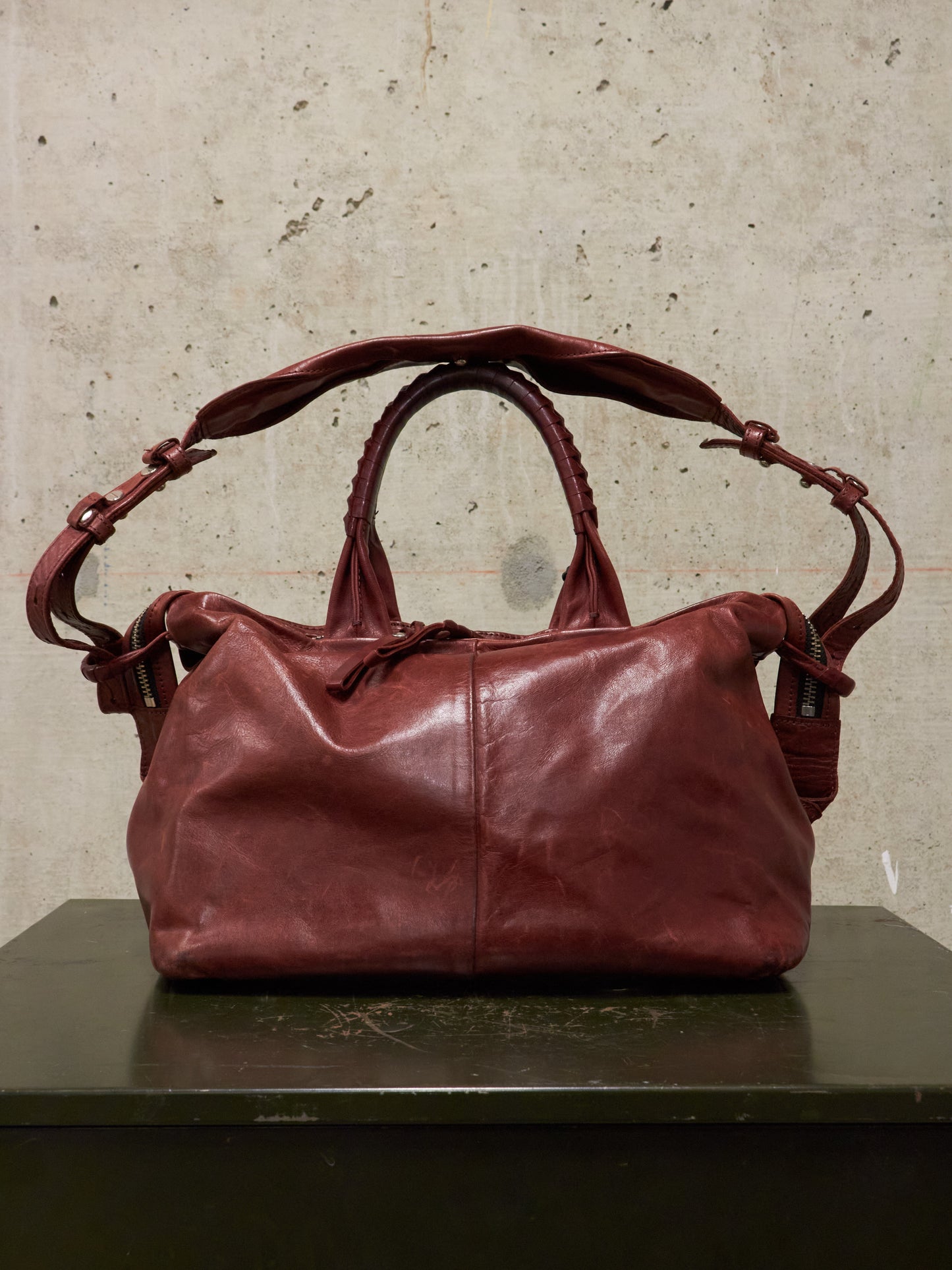 cornelian taurus by daisuke iwanaga AW10 Mini Bordeaux Veil Handle Horse Leather Bag