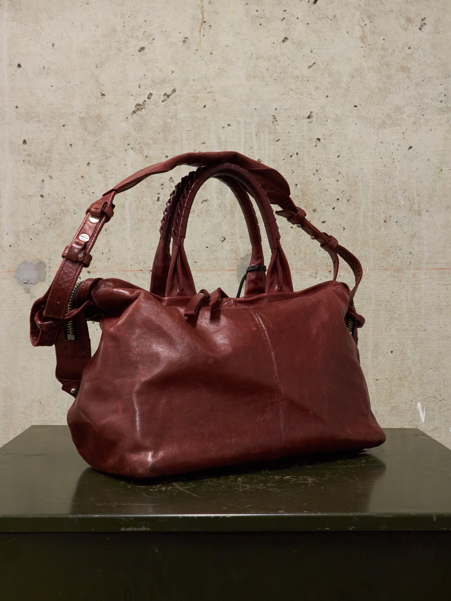 cornelian taurus by daisuke iwanaga AW10 Mini Bordeaux Veil Handle Horse Leather Bag