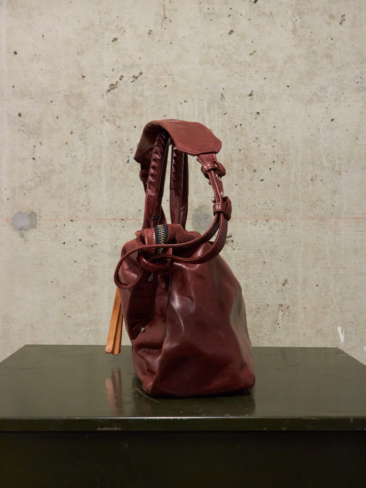 cornelian taurus by daisuke iwanaga AW10 Mini Bordeaux Veil Handle Horse Leather Bag
