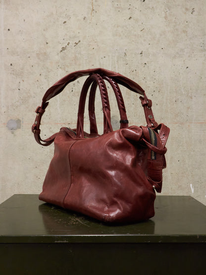 cornelian taurus by daisuke iwanaga AW10 Mini Bordeaux Veil Handle Horse Leather Bag