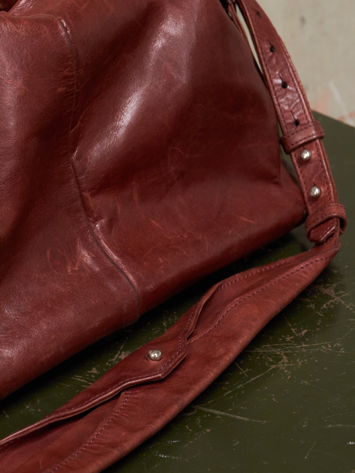 cornelian taurus by daisuke iwanaga AW10 Mini Bordeaux Veil Handle Horse Leather Bag