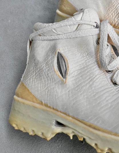 Carol Christian Poell 'AM/2684 CUBS-PTC/01' Object Dyed One-Piece Prosthetic Ankle Rubber Drip Work Boot