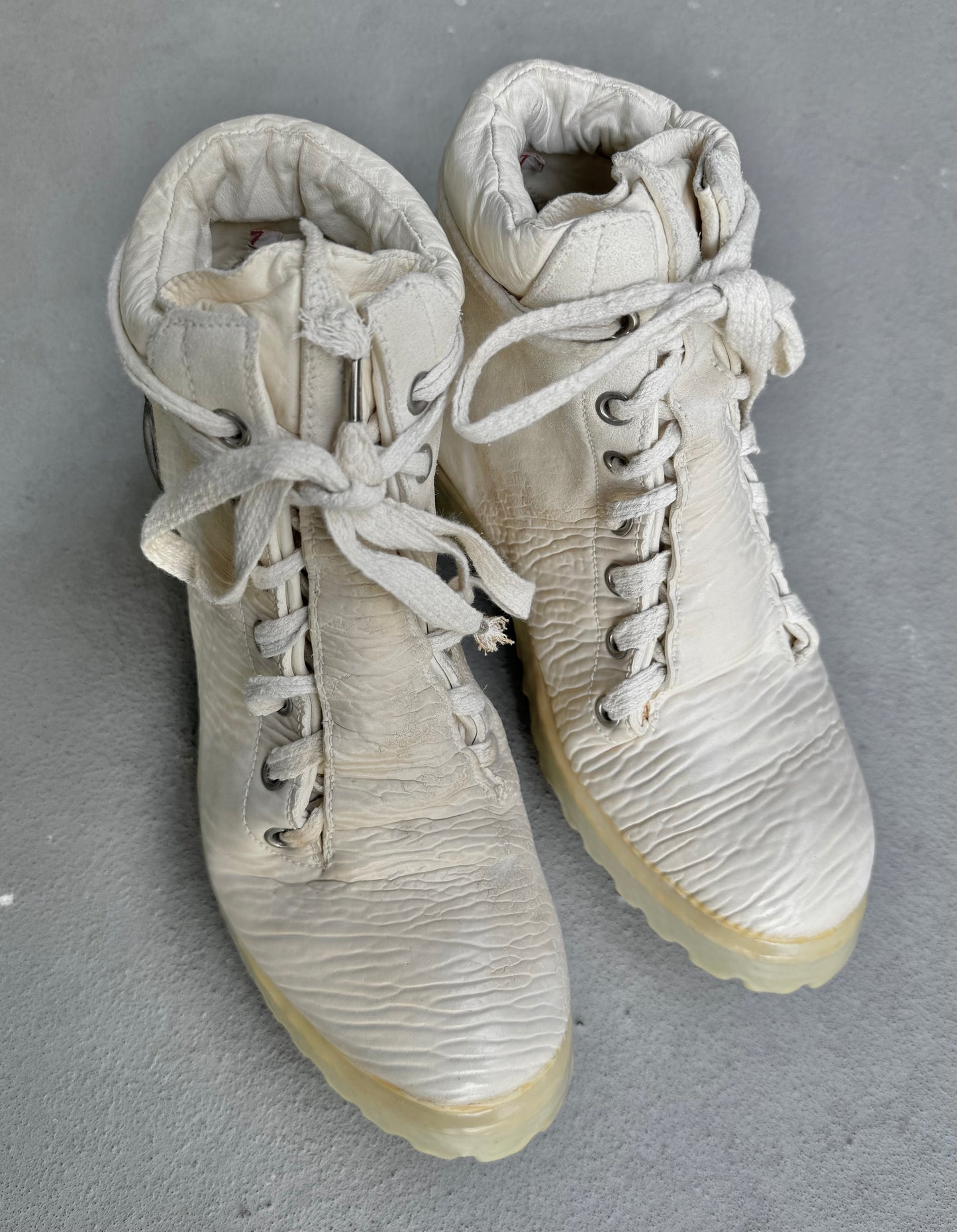 Carol Christian Poell 'AM/2684 CUBS-PTC/01' Object Dyed One-Piece Prosthetic Ankle Rubber Drip Work Boot