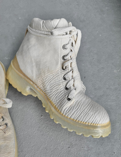 Carol Christian Poell 'AM/2684 CUBS-PTC/01' Object Dyed One-Piece Prosthetic Ankle Rubber Drip Work Boot