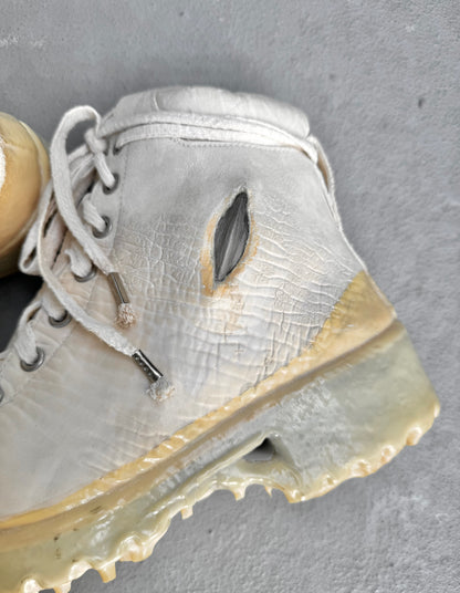 Carol Christian Poell 'AM/2684 CUBS-PTC/01' Object Dyed One-Piece Prosthetic Ankle Rubber Drip Work Boot