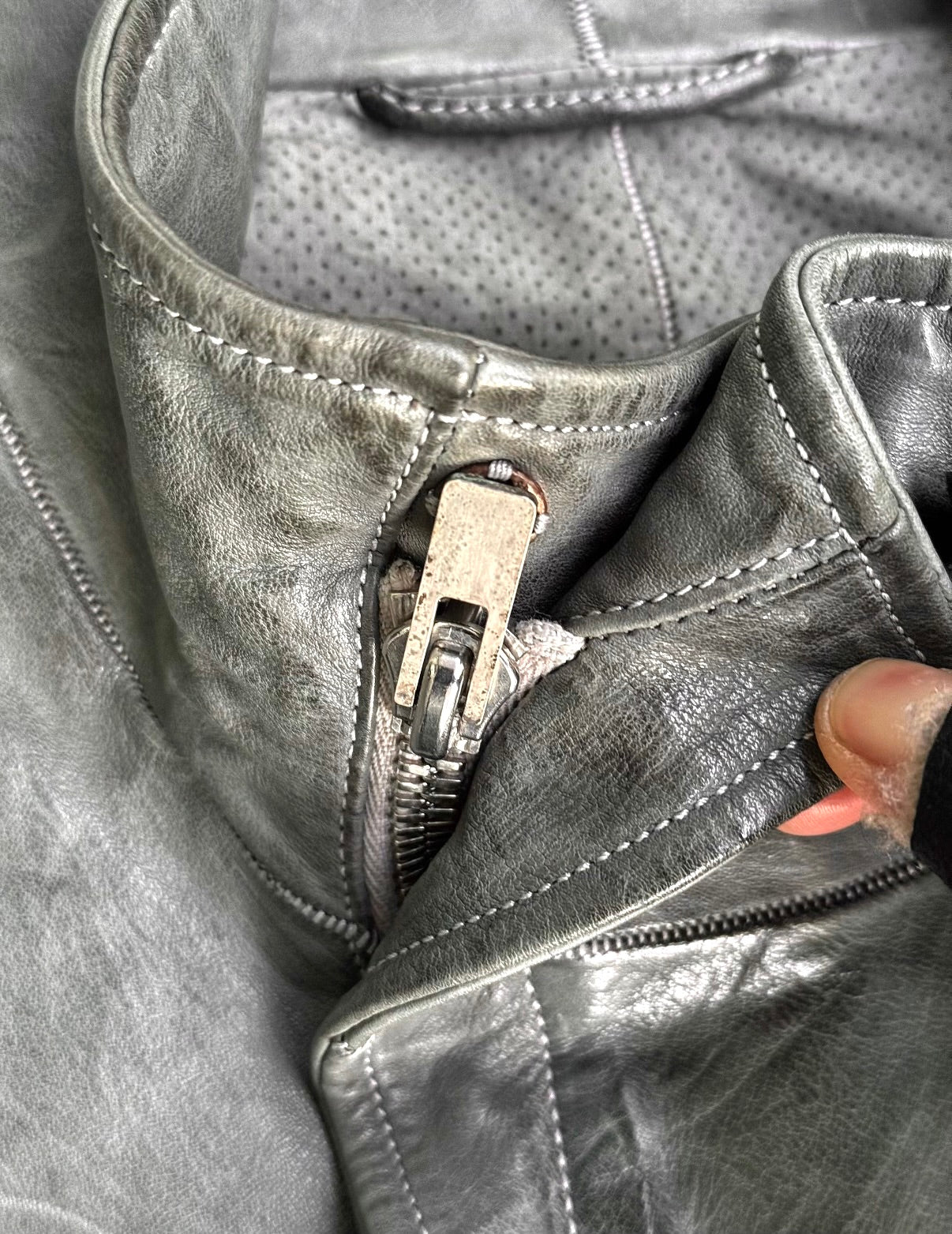 Carol Christian Poell 'LM/2599G-SP ROOMS-PTC/19' Spine Elbow & Hand High Neck Leather Jacket