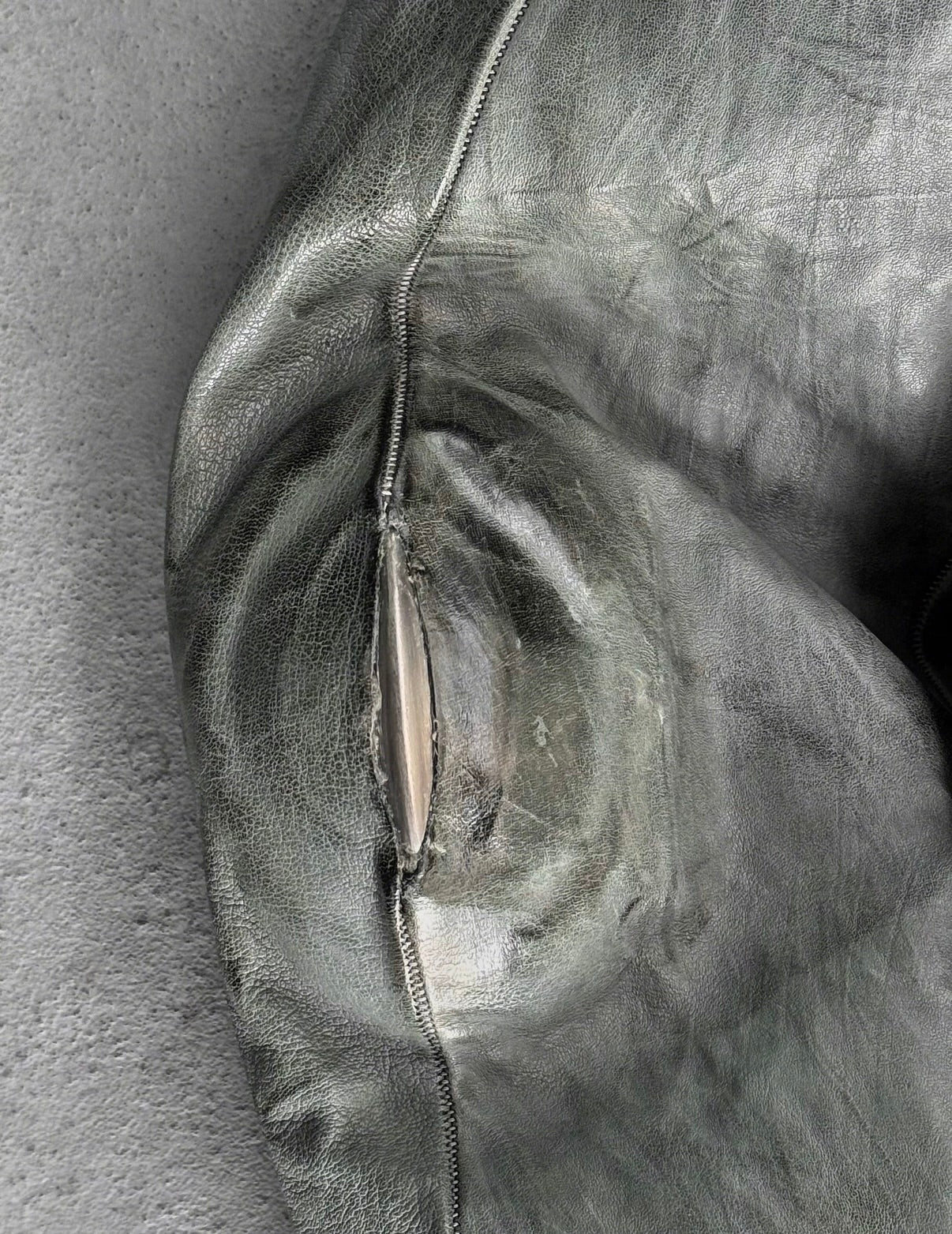 Carol Christian Poell 'LM/2599G-SP ROOMS-PTC/19' Spine Elbow & Hand High Neck Leather Jacket