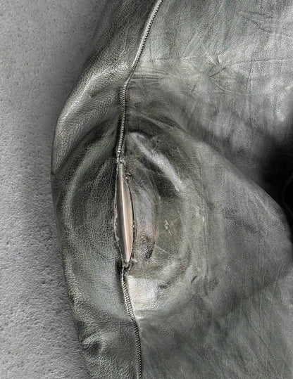 Carol Christian Poell 'LM/2599G-SP ROOMS-PTC/19' Spine Elbow & Hand High Neck Leather Jacket