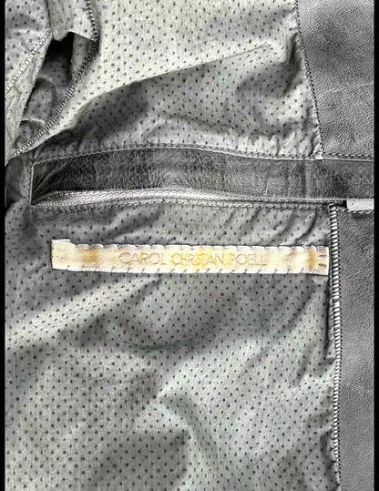 Carol Christian Poell 'LM/2599G-SP ROOMS-PTC/19' Spine Elbow & Hand High Neck Leather Jacket