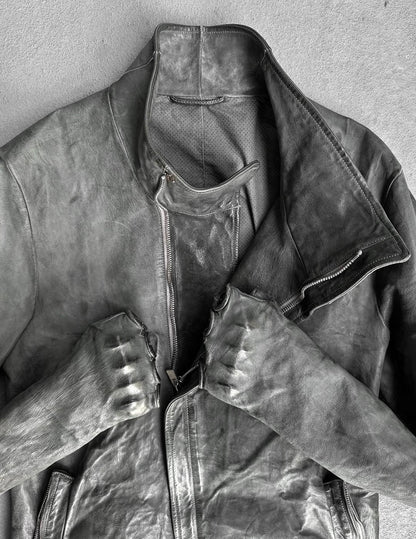 Carol Christian Poell 'LM/2599G-SP ROOMS-PTC/19' Spine Elbow & Hand High Neck Leather Jacket