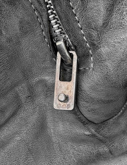 Carol Christian Poell 'LM/2599G-SP ROOMS-PTC/19' Spine Elbow & Hand High Neck Leather Jacket