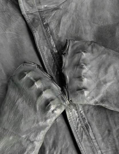 Carol Christian Poell 'LM/2599G-SP ROOMS-PTC/19' Spine Elbow & Hand High Neck Leather Jacket