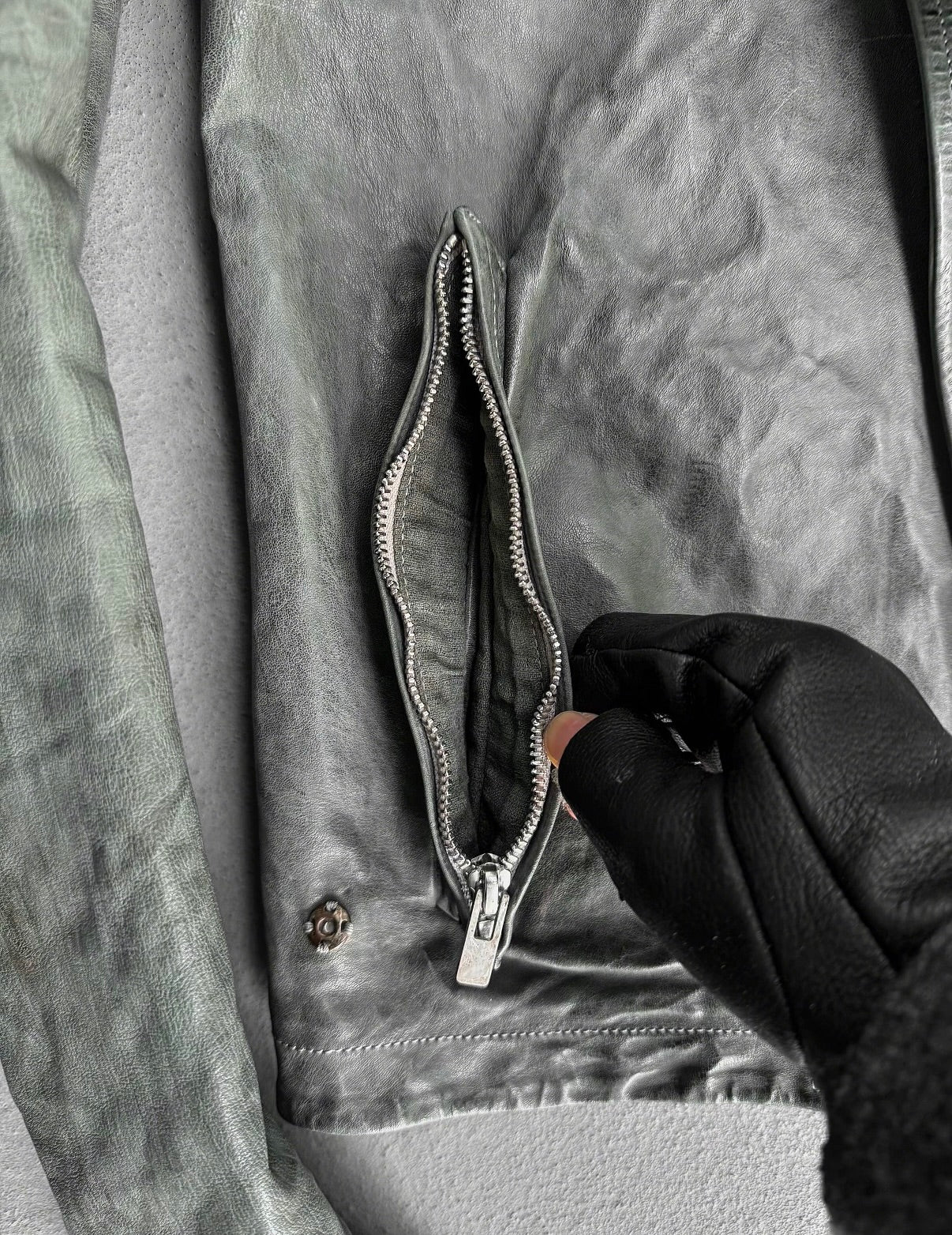 Carol Christian Poell 'LM/2599G-SP ROOMS-PTC/19' Spine Elbow & Hand High Neck Leather Jacket