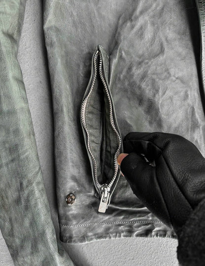 Carol Christian Poell 'LM/2599G-SP ROOMS-PTC/19' Spine Elbow & Hand High Neck Leather Jacket