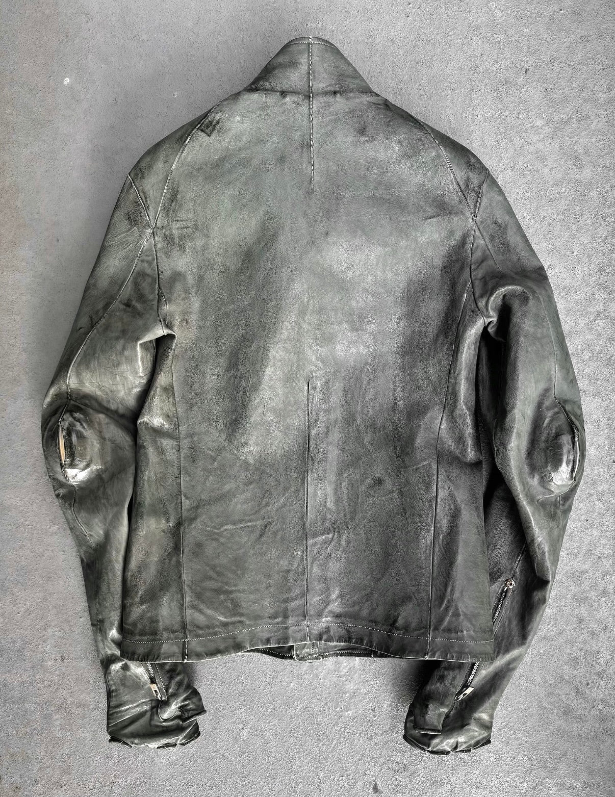 Carol Christian Poell 'LM/2599G-SP ROOMS-PTC/19' Spine Elbow & Hand High Neck Leather Jacket