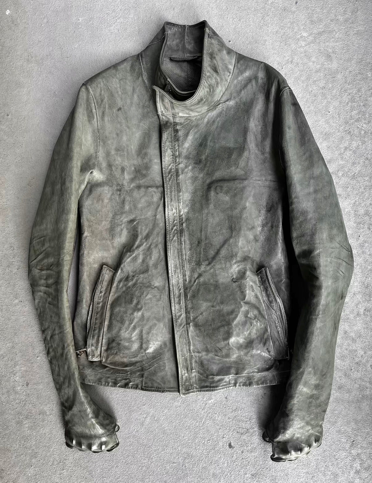 Carol Christian Poell 'LM/2599G-SP ROOMS-PTC/19' Spine Elbow & Hand High Neck Leather Jacket