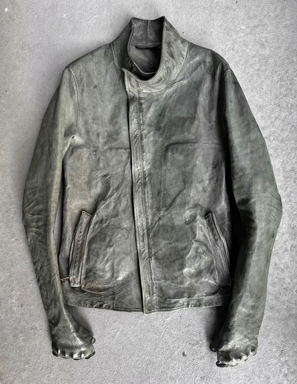 Carol Christian Poell 'LM/2599G-SP ROOMS-PTC/19' Spine Elbow & Hand High Neck Leather Jacket