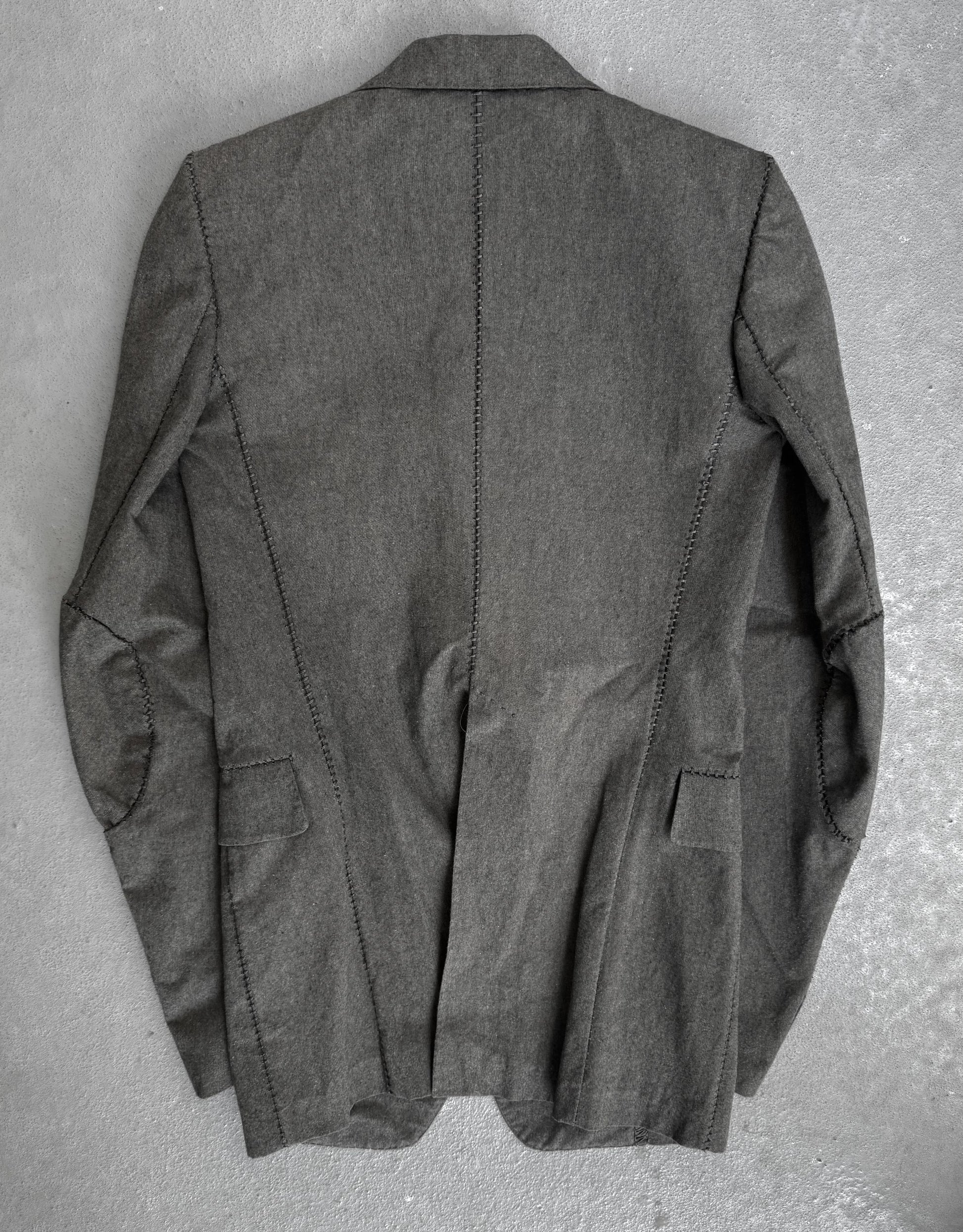 Gray jacket on a textured gray background