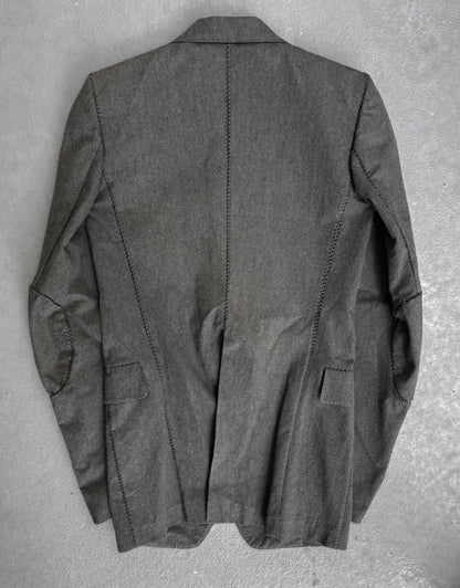 Gray jacket on a textured gray background