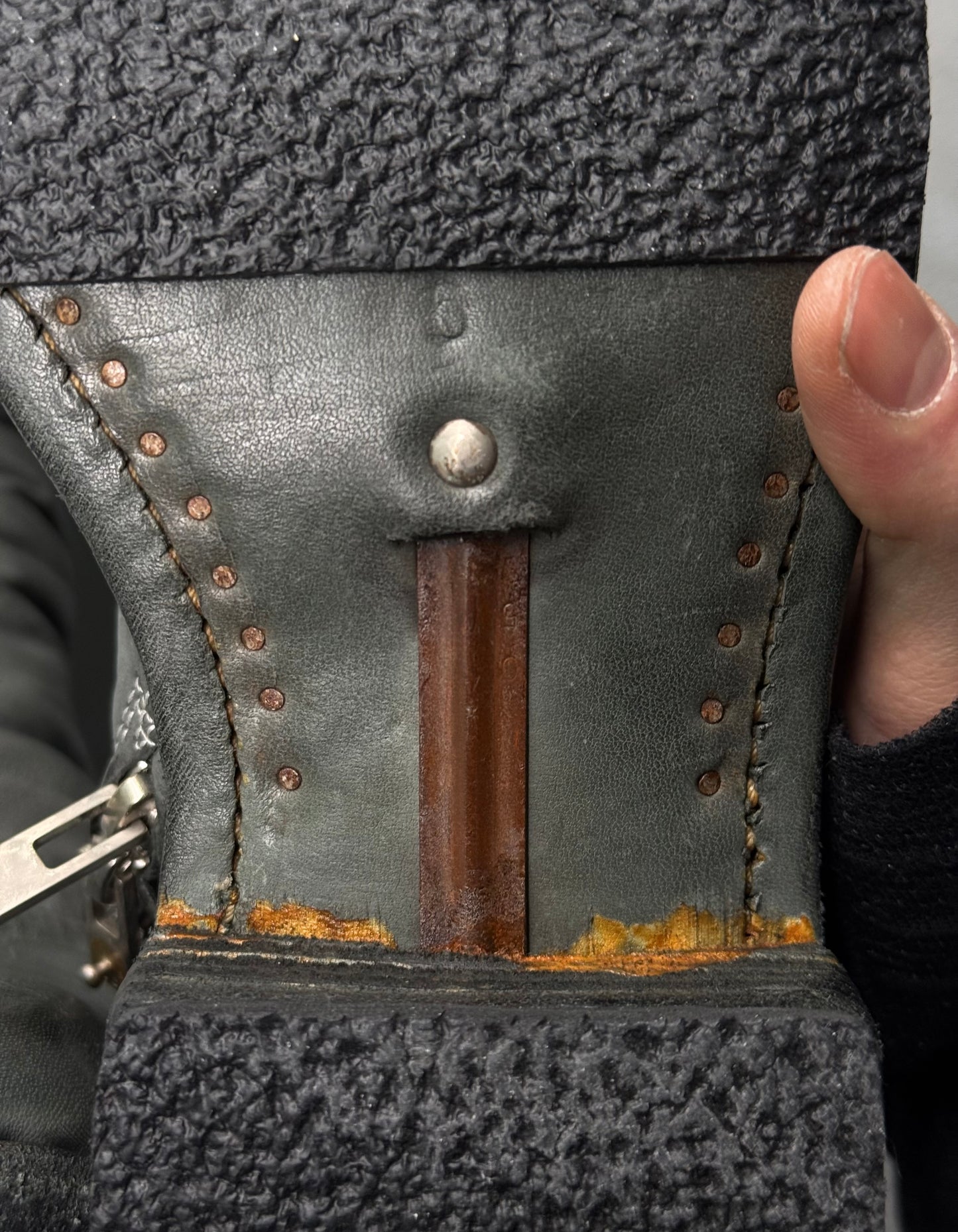 Carol Christian Poell ‘AM/2687P ROOMS-PTC/19’ Kangaroo Leather Titanium Prosthetic Tornado Zip Boots