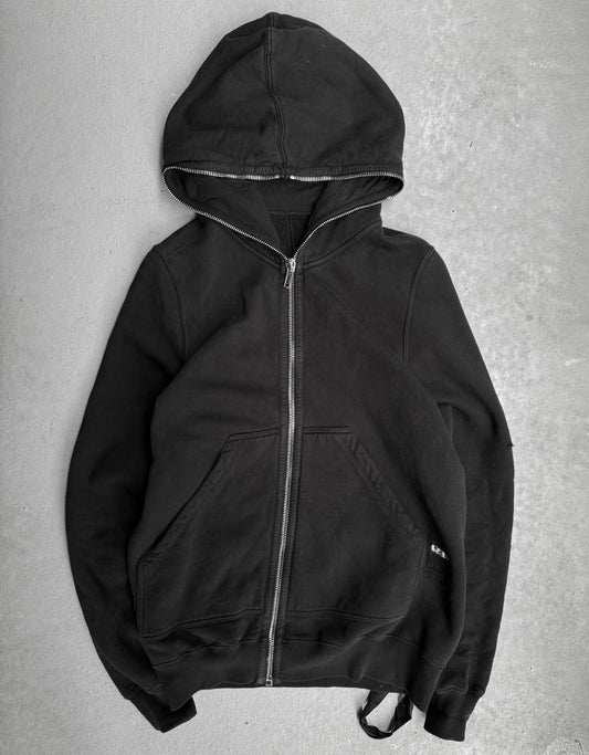 Rick Owens DRKSHDW SS20 “TECUATL” Patch Fleece Gimp Hoodie